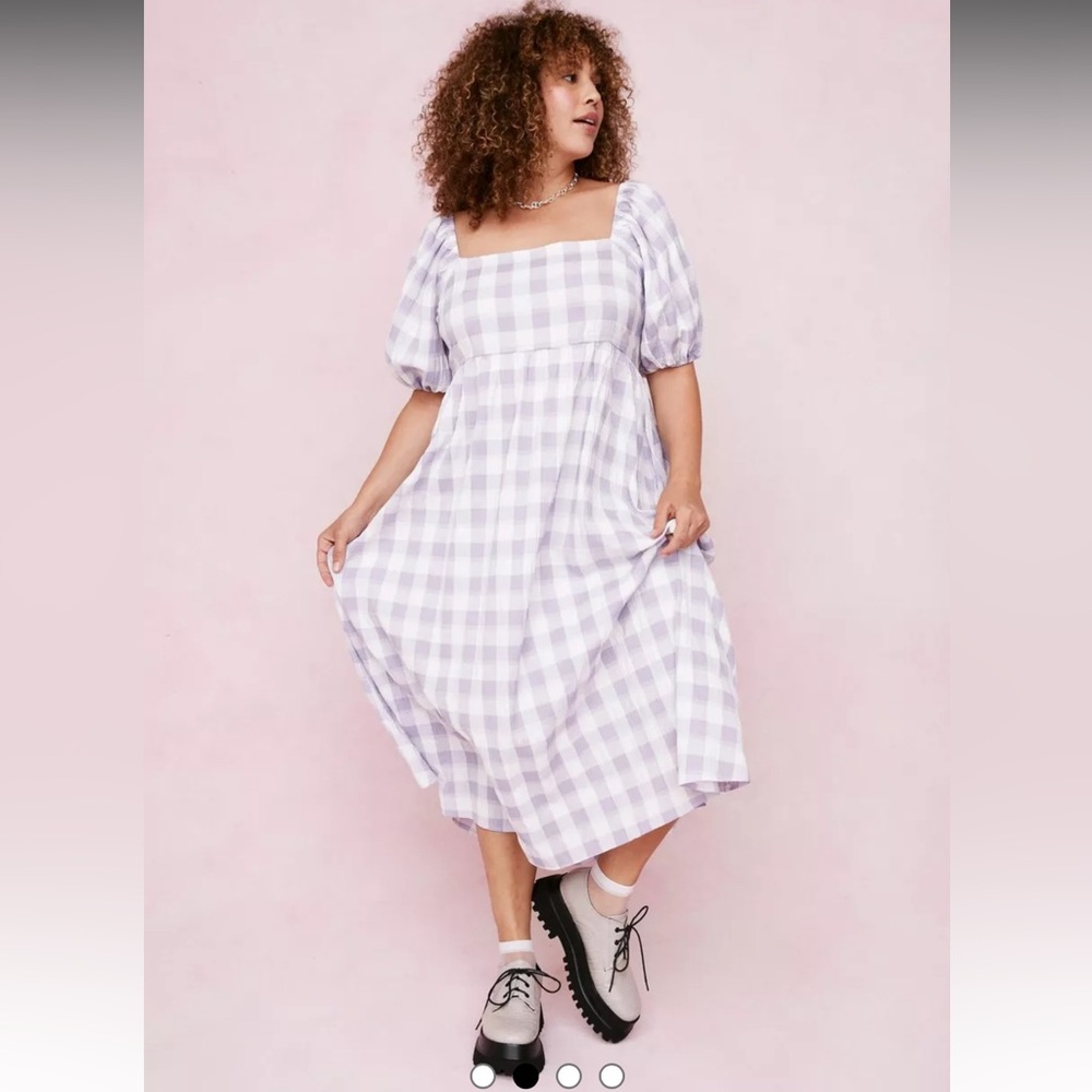 EUC Nasty Gal Spring / Summer smocked midi dress, 12